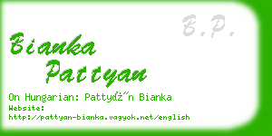 bianka pattyan business card